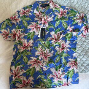NWT Ralph Lauren Floral Short Sleeve Button Up - Size L